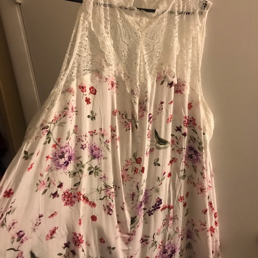 Floral and lace top